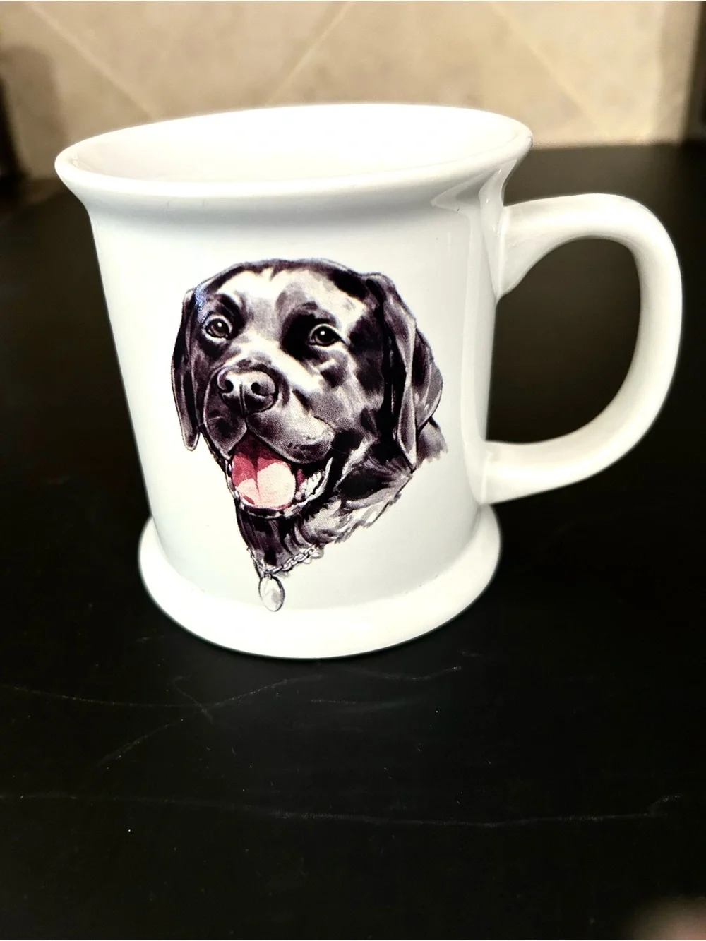 NEW White Mug with Black Labrador Portrait - Dog Lover Gift - Picture 1 of 5